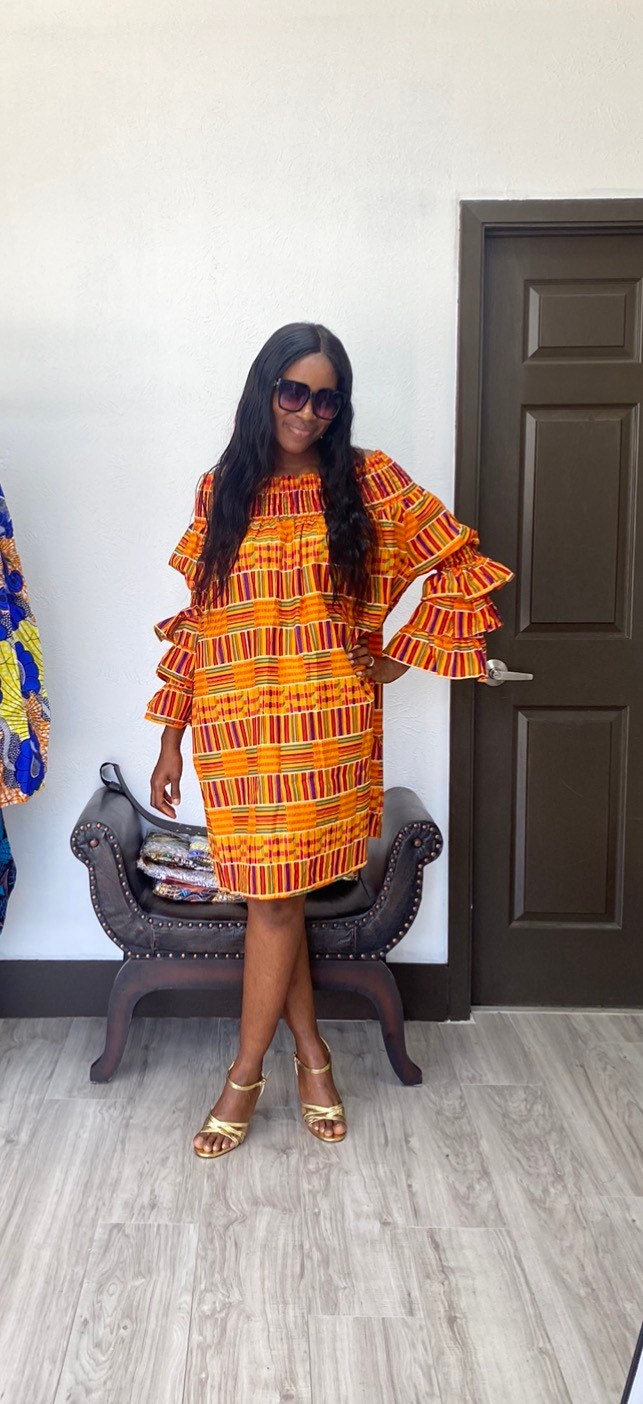 African Kente Women’s comfy Dress